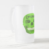 Halloween Green Skull Party Mok (Voorkant links)