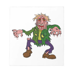 Halloween Green Zombie Monster Notitieblok