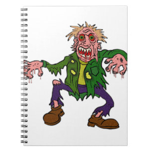 Halloween Green Zombie Monster Notitieboek
