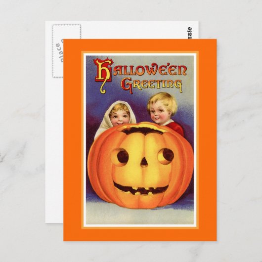 "Halloween Greeting" Briefkaart (Voorkant / Achterkant)