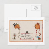 Halloween Greeting en mevrouw Jack-O-Lantern Briefkaart (Voorkant / Achterkant)