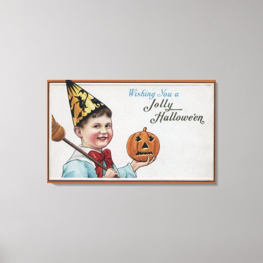 Halloween Greeting Jolly Halloween Canvas Afdruk (Voorkant)