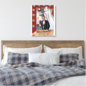 Halloween Greeting Man en Ghost Canvas Afdruk (Insitu (Slaapkamer))