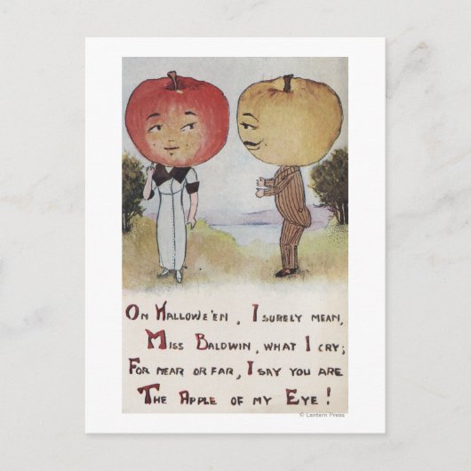 Halloween GreetingApple Head Briefkaart (Voorkant)