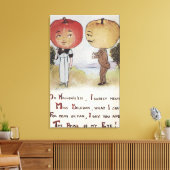 Halloween GreetingApple Head Canvas Afdruk (Insitu (Woonkamer))