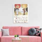Halloween GreetingApple Head Canvas Afdruk (Insitu (Woonkamer))