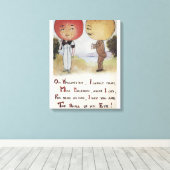 Halloween GreetingApple Head Canvas Afdruk (Insitu (Houten vloer))