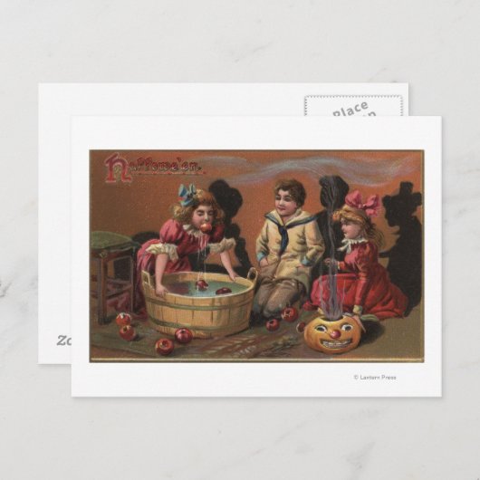 Halloween GreetingBobbing voor appels #2 Briefkaart (Voorkant / Achterkant)