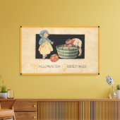 Halloween GreetingBobbing voor appels Canvas Afdruk (Insitu (Woonkamer))