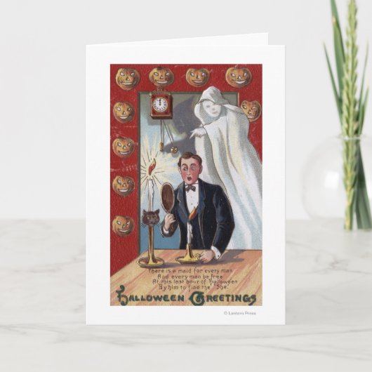 Halloween GreetingMan en Spook Kaart (Voorkant)