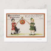 Halloween GreetingPumpkin op Stick Briefkaart (Voorkant)