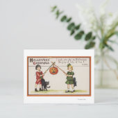 Halloween GreetingPumpkin op Stick Briefkaart (Staand voorkant)