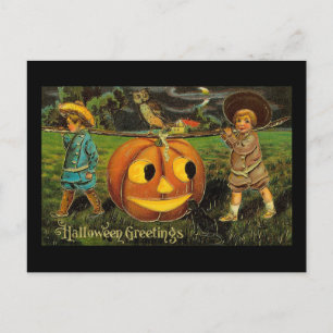 Halloween Greetings Boys Jack O Lantern Briefkaart