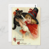 Halloween Greetings - Frances Brundage Briefkaart (Voorkant / Achterkant)
