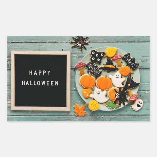 Halloween Greetings Rechthoekige Sticker (Voorkant)