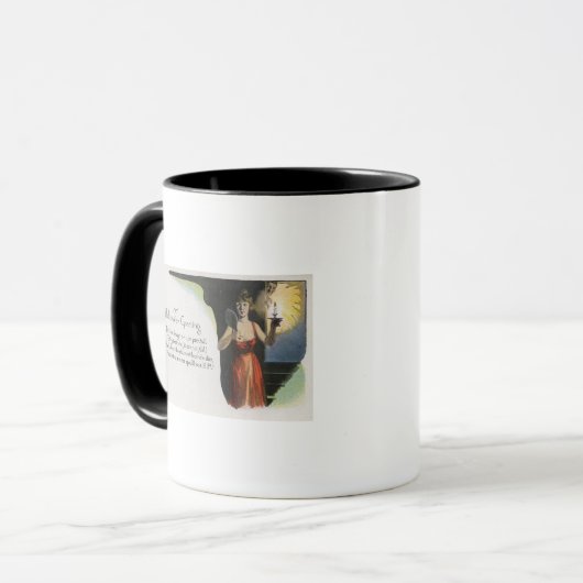 Halloween GreetingVrouw met kaars Mok (Voorkant links)