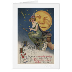 Halloween GreetingWitch en vol