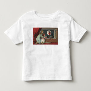 Halloween GreetingWitch van het Venster Kinder Shirts