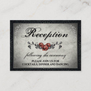 Halloween Grey & Black Matching Recovery Card Informatiekaartje