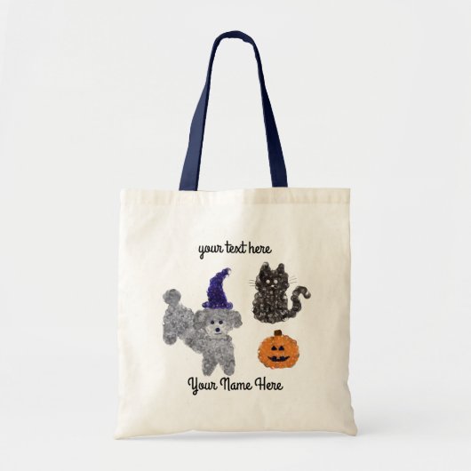Halloween Grey Podle #1 Canvas tas (Voorkant)