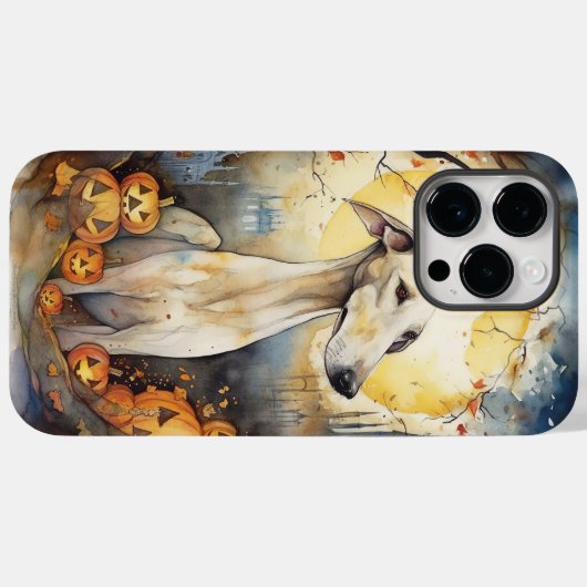 Halloween Greyhound met pompoenen eng Case-Mate iPhone Case (Achterkant (horizontaal))
