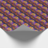 Halloween Greyhound Mountain Vampire Pumpkins Cadeaupapier (Hoek)