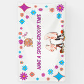 Halloween Griezeldag Groovy Banner (Verticaal)