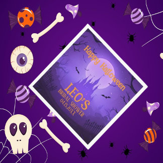 Halloween Griezeldorp Paarse Bruiloftsontvangst Servet