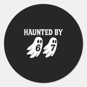 Halloween Griezelen 67 Nummer 67 Zes Zeven Meme Ronde Sticker