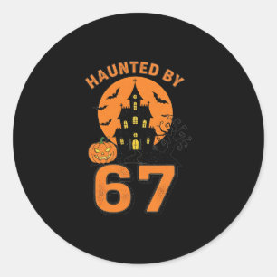 Halloween Griezelen 67 Zes Zeven Meme 1 (1) Ronde Sticker