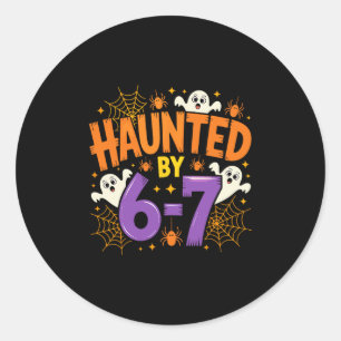 Halloween Griezelen 67 Zes Zeven Meme 1 (3) Ronde Sticker