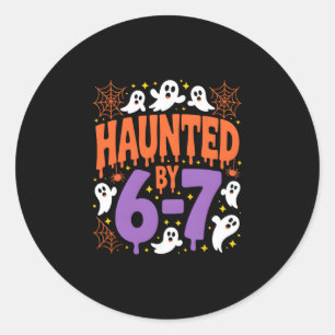 Halloween Griezelen 67 Zes Zeven Meme 1 (5) Ronde Sticker