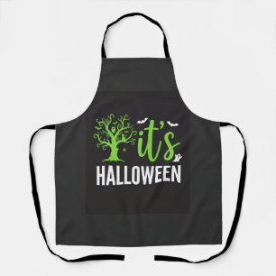 Halloween Griezelen Boom Vleermuizen Vector Design Schort