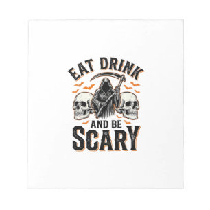 Halloween Griezelen Eet Drink En Wees Bang Grim Re Notitieblok
