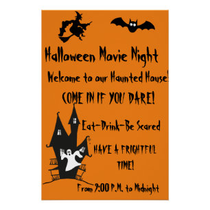 Halloween Griezelen Gehekst Huis Film Nacht Poster Perfect Poster