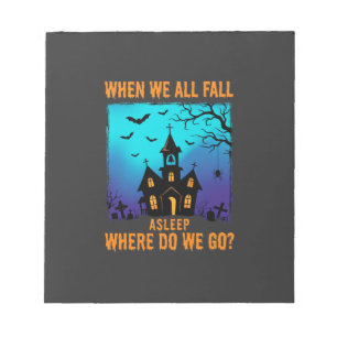 Halloween Griezelen Kerk Waar Gaan We Naar Toe Notitieblok