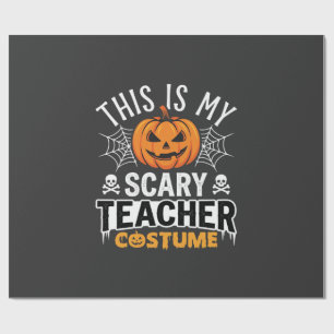 Halloween Griezelen Onderwijzeres Kostuum Pompoen Cadeaupapier