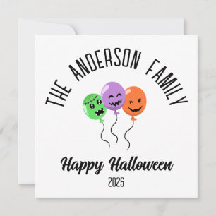 Halloween Griezelen Pompoen Ballonnen Gepersonalis Feestdagenkaart