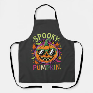Halloween Griezelen Pompoen Zonnebril Vector Schort