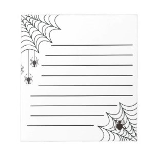 Halloween Griezelen Spinnenweb Gelinieerd Papier N Notitieblok