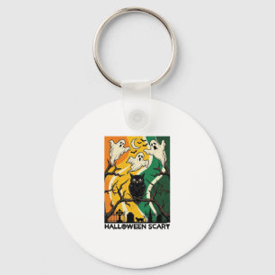 Halloween Griezelen Zwarte Uil Geesten Kerkhof_1 Sleutelhanger