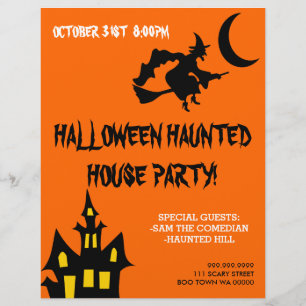 Halloween Griezelfeest Huis Feest Aankondiging Fly Flyer