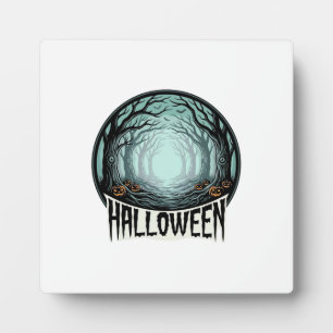 Halloween Griezelig Bos Vintage Gravure Design_1 Fotoplaat