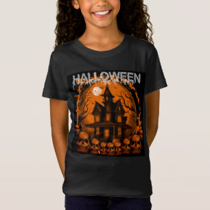 HALLOWEEN GRIEZELIG GEKST HUIZEN schedels T-shirt