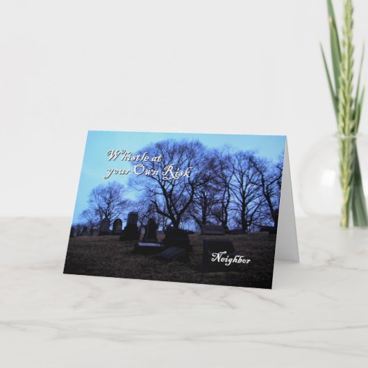 Halloween - Griezelig Kerkhof, voor Buur Kaart (Voorkant)