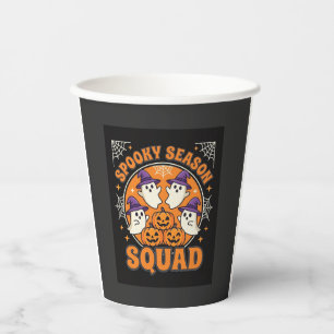 Halloween Griezelig Seizoen Team Geest Pompoen Ont Papieren Bekers
