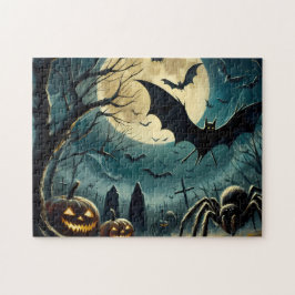 Halloween Griezelige Begraafplaats - 252-delige Pu Legpuzzel