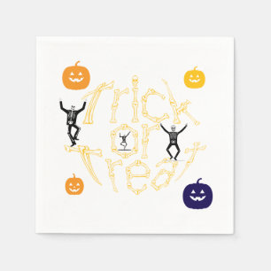 Halloween Griezelige Bot Tekst Trick Or Treat Servet