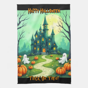 Halloween Griezelige Cute Moderne Collectie Theedoek