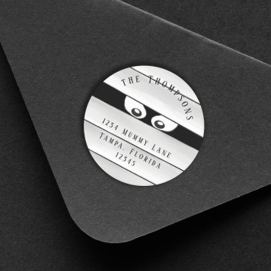 Halloween Griezelige Enge Mumie Trick or Treat Kla Ronde Sticker